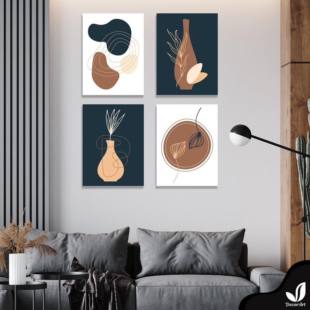 Kamar Aesthetic Lukisan Hiasan Dinding Lukisan Dekorasi Ruang Seni Abstrak Minimalis