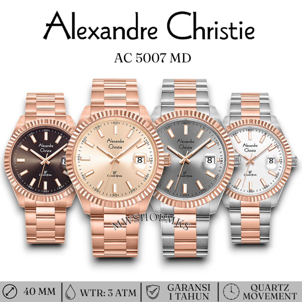 Jam Pria Alexandre Christie AC5007 AC 5007 Original Garansi Resmi Alexander Christie Free Baterai