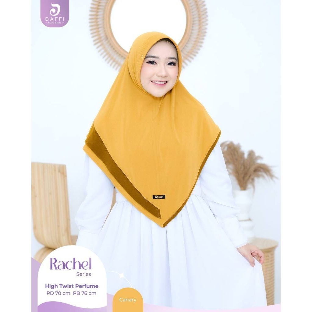 RACHEL DAFFI HIJAB KOMBINASI LIST MODEL LANCIP JILBAB BAHAN PARFUM