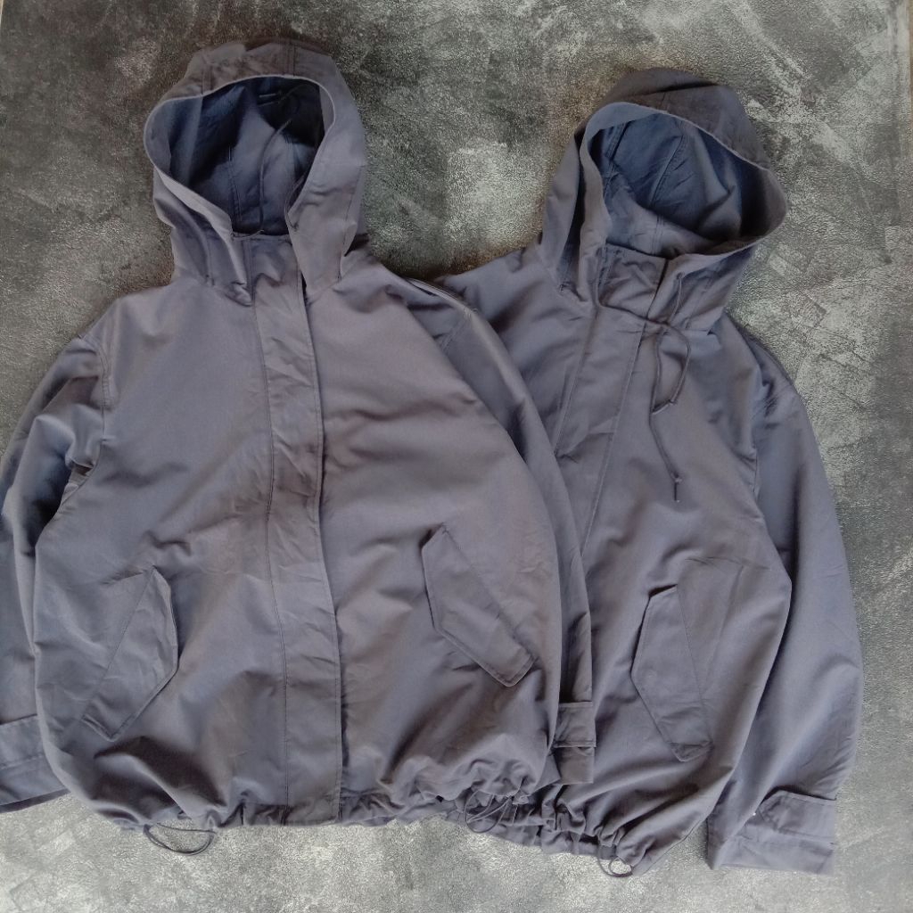 Uniqlo Cancas Blend Boxy Original product, Uniqlo Canvas jacket, jaket casual Uniqlo Boxy original, 