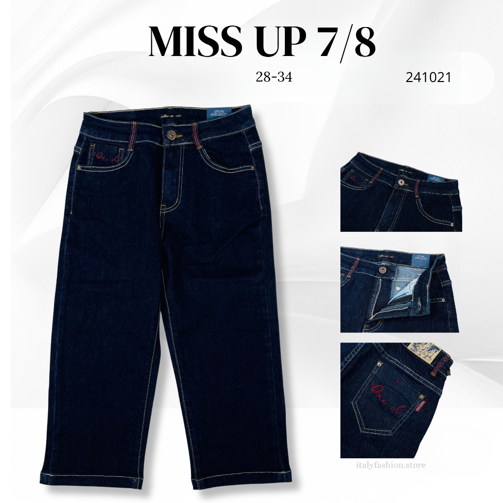 MISS UP Celana Jeans Stretch 7/8 Wanita 241021