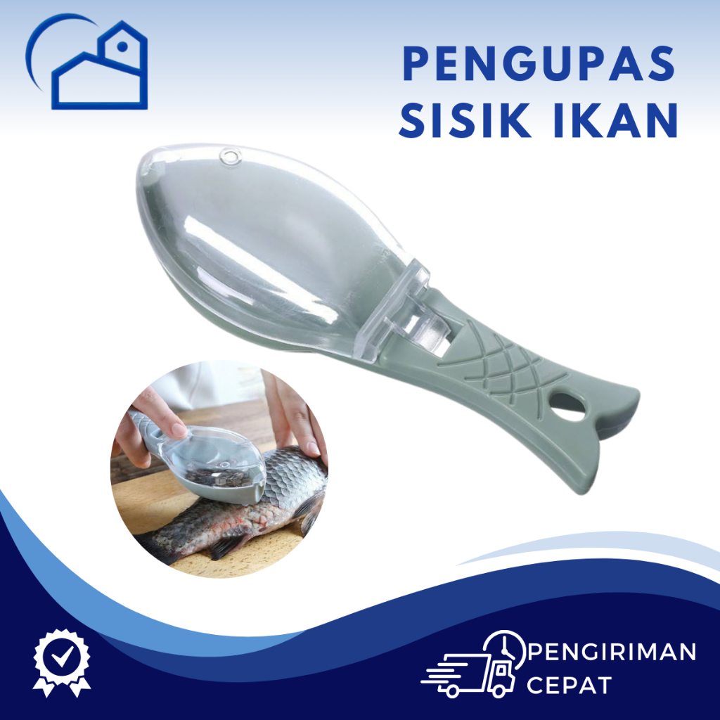 HOMESTATION - Alat Pembersih Pengupas Sisik Ikan Higienis, Anti Licin, Cepat & Praktis 7009