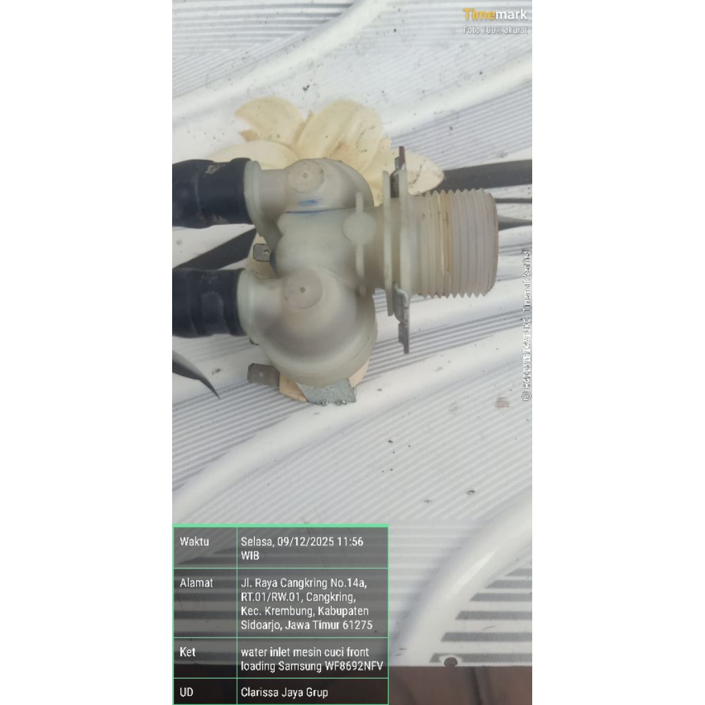 selenoid inlet mesin cuci front loading Samsung WF8692NFV