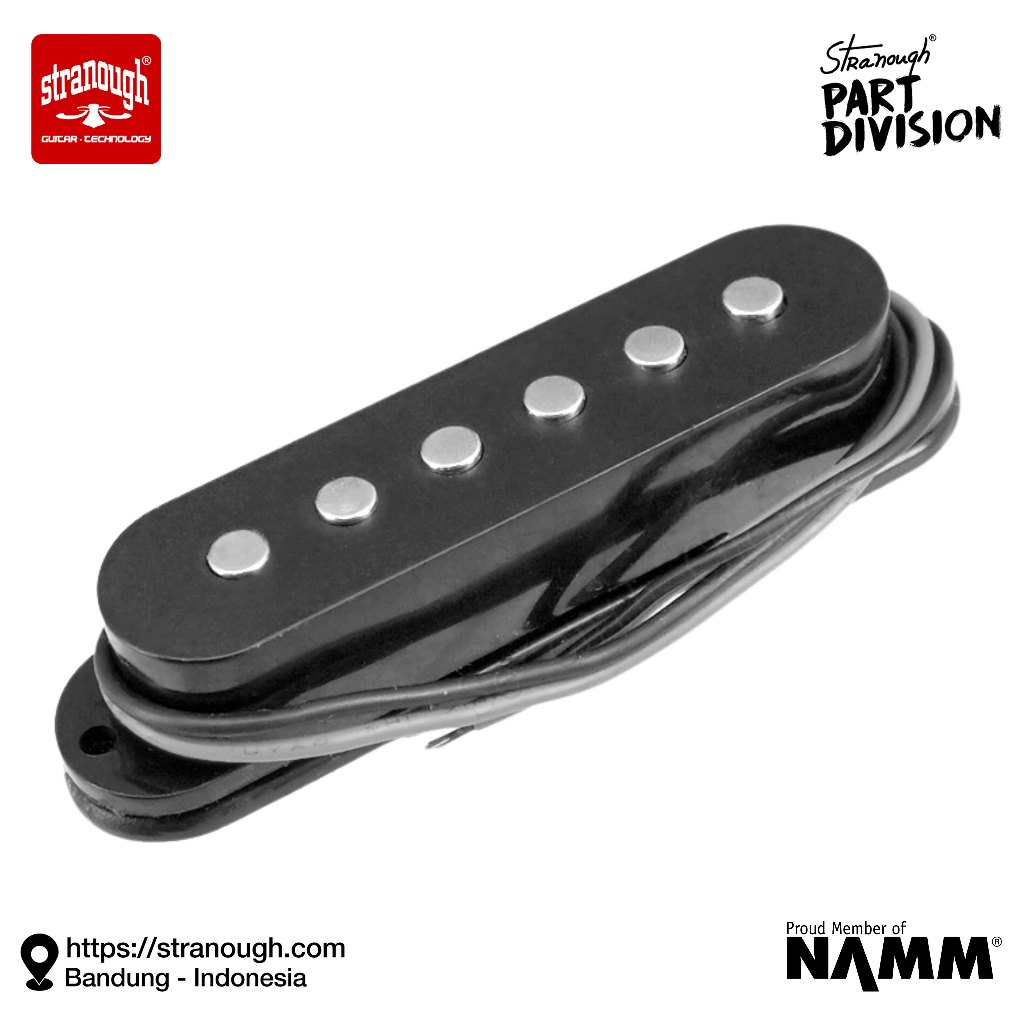 Single Coil Alnico V Pickup (Rear) Black