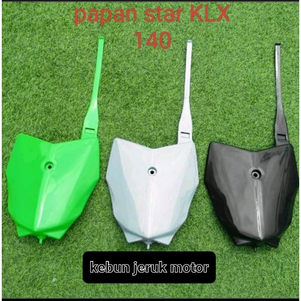 PAPAN STAR PLAT NOMER KLX 140 - SRX