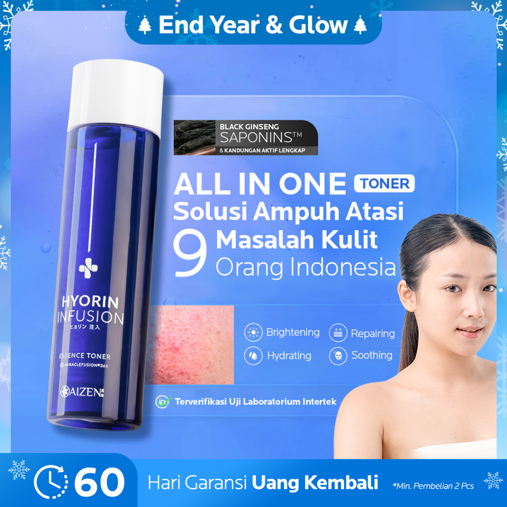 AIZEN - Hyorin Infusion Essence Toner - All-in-One Toner Pencerah Wajah, Jerawat, Bekas Jerawat, Bop