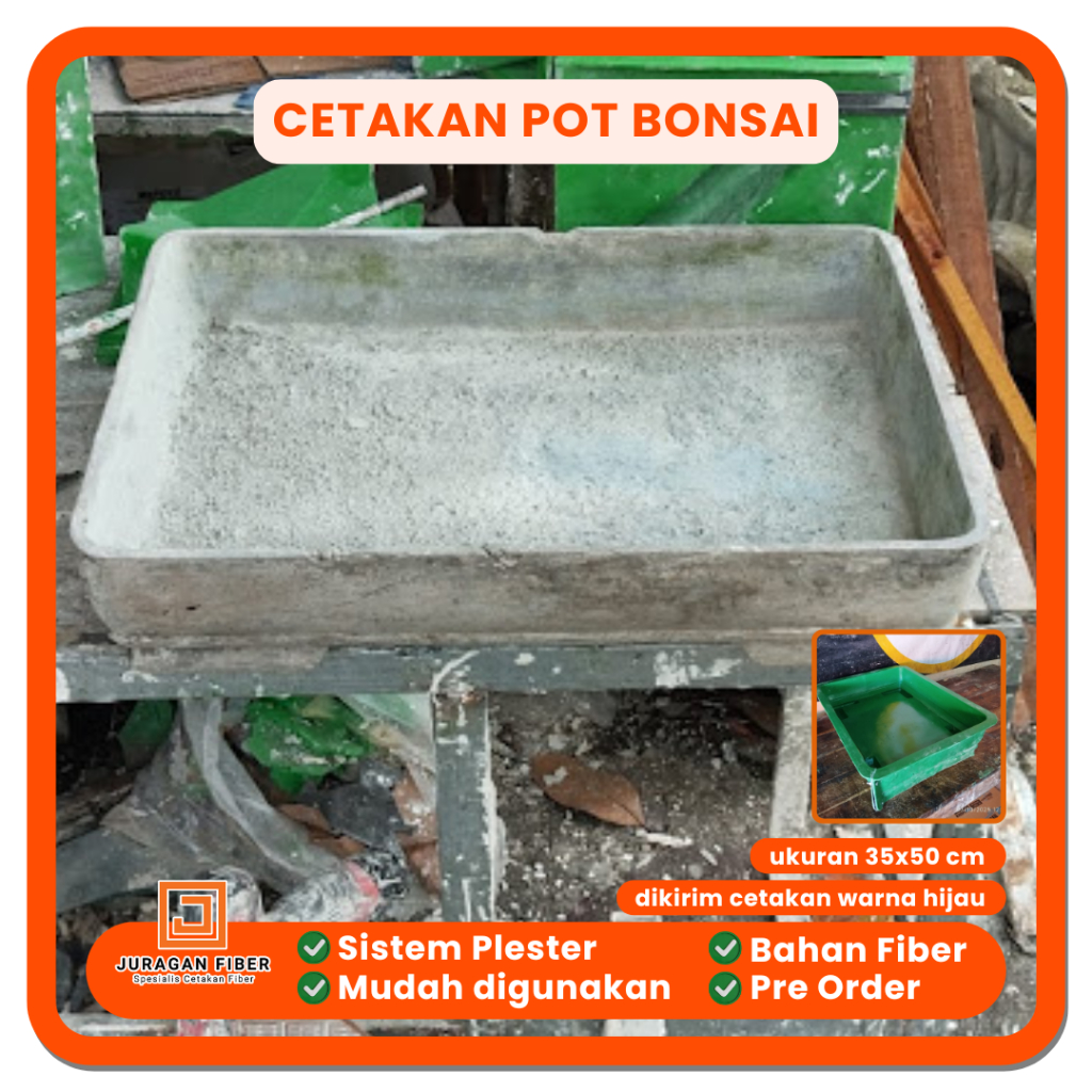 Cetakan Pot Bonsai Semen | Cetakan Pot Tanaman Fiber