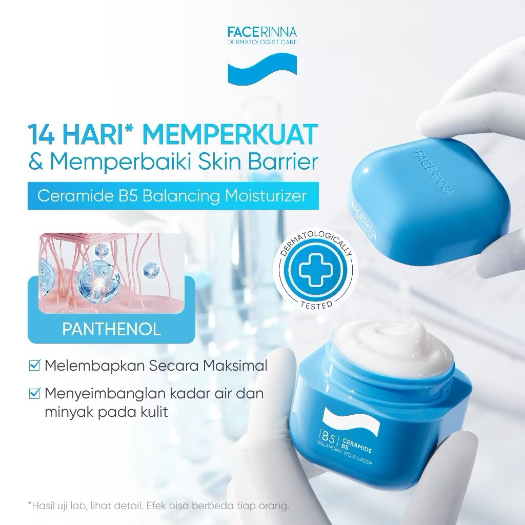 (READY‼️) FACERINNA Ceramide B5 Balancing Moisturizer Easy to Blend  Menjaga Keseimbangan Minyak dan