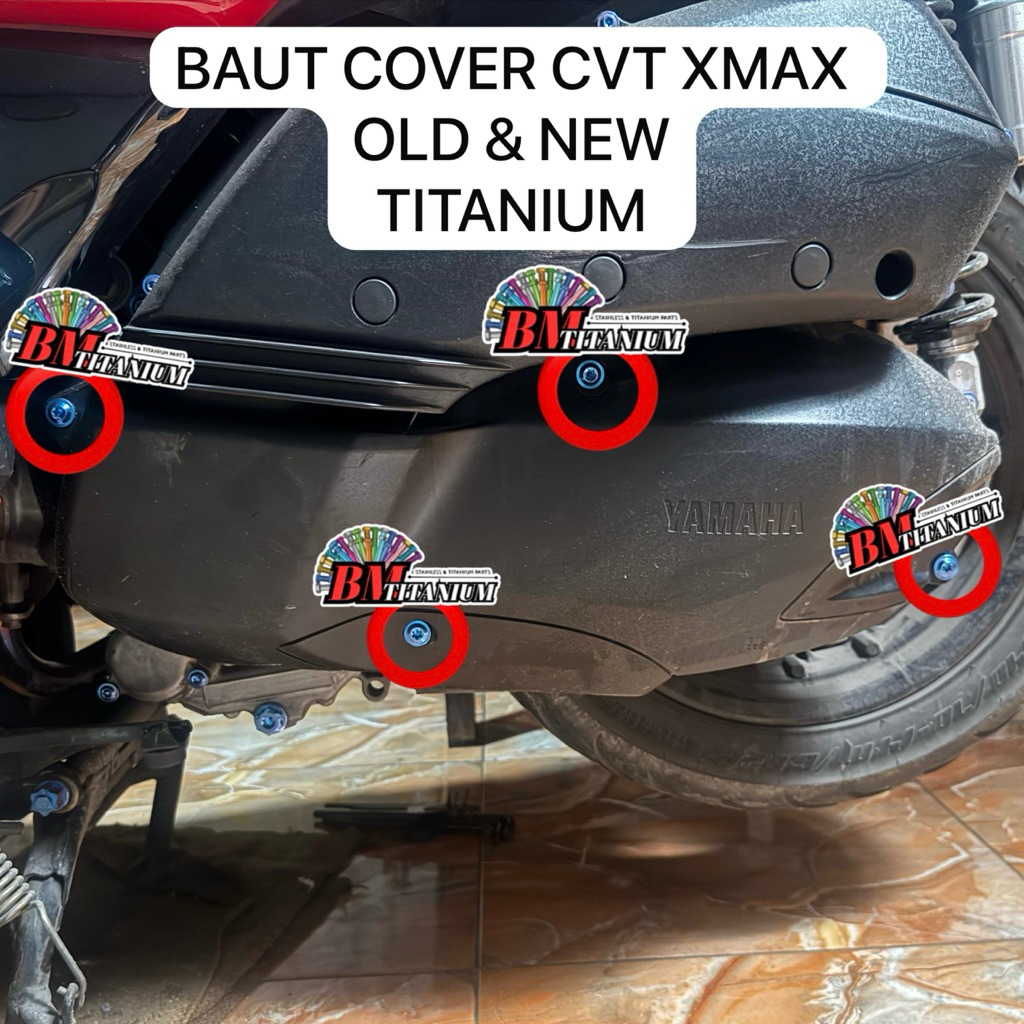 (TITANIUM)BAUT COVER CVT TITANIUM XMAX OLD XMAX NEW