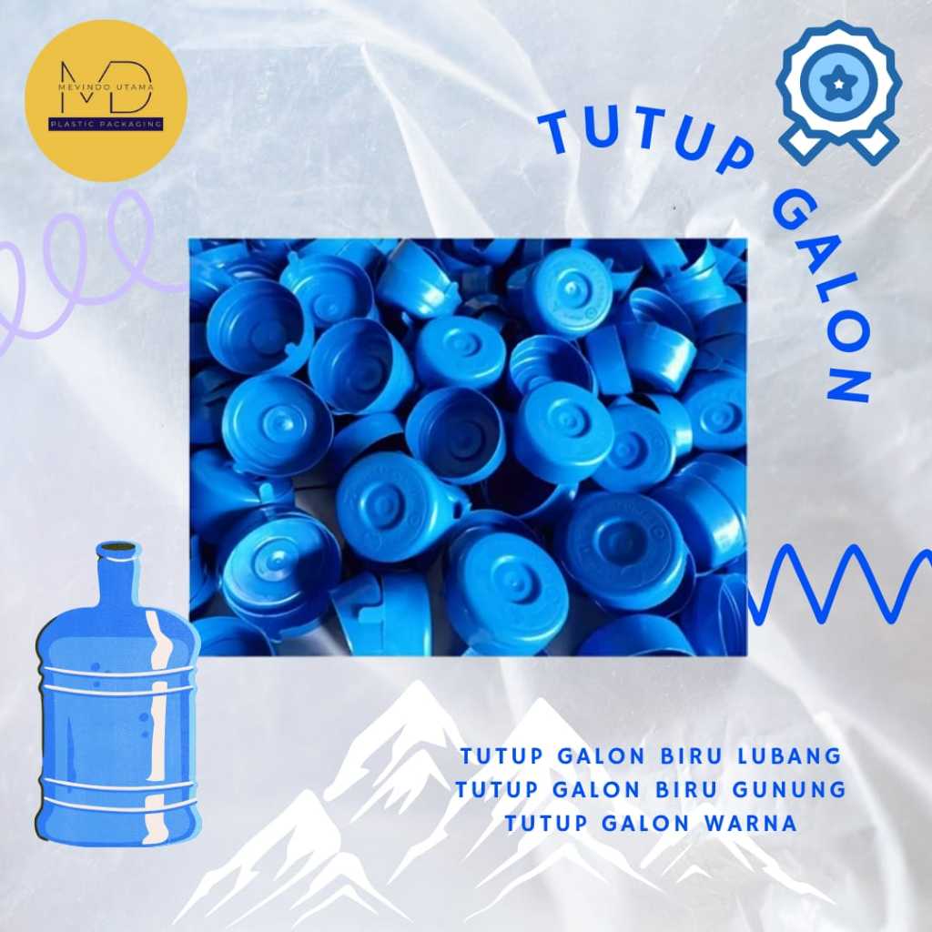 TUTUP GALON 1000pcs ISI ULANG TERMURAH LUBANG & GUNUNG