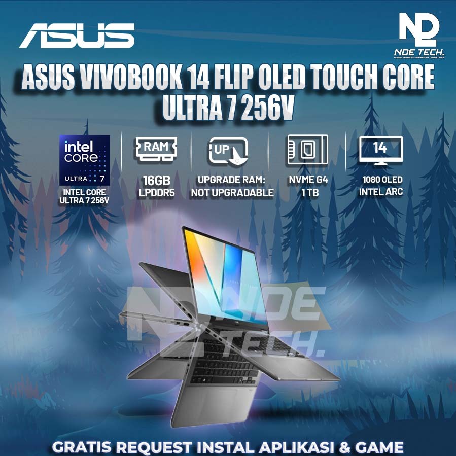 ASUS VIVOBOOK 14 FLIP OLED TOUCH CORE ULTRA 7 256V