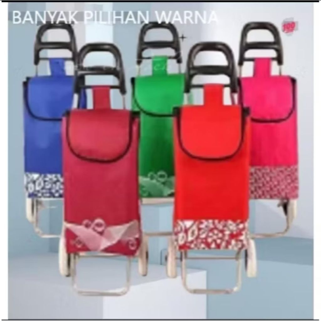 TAS TROLI BELANJA LIPAT/TAS RODA PUTAR KERANJANG SUPERMARKET