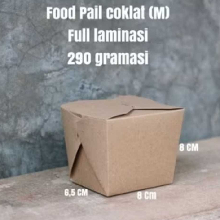 Rice box Paper / Paper Rice box / Food Pail Lunch Box Kertas Dus Makanan Takeaway isi 50pcs
