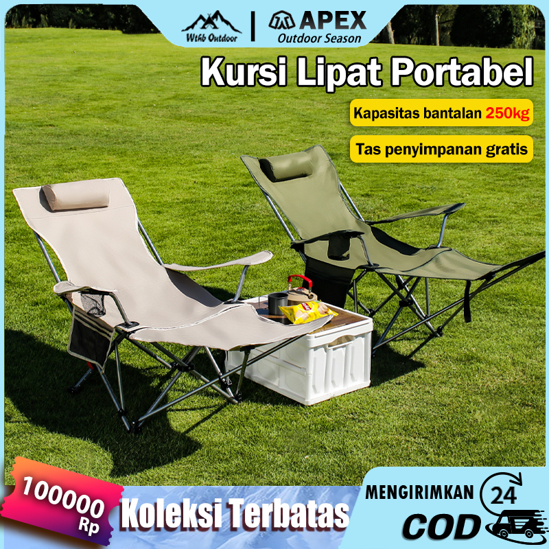 Kursi lipat outdoor Kursi Santai kursi lipat portable Kursi camping Serbaguna Kursi Lipat Camping ku