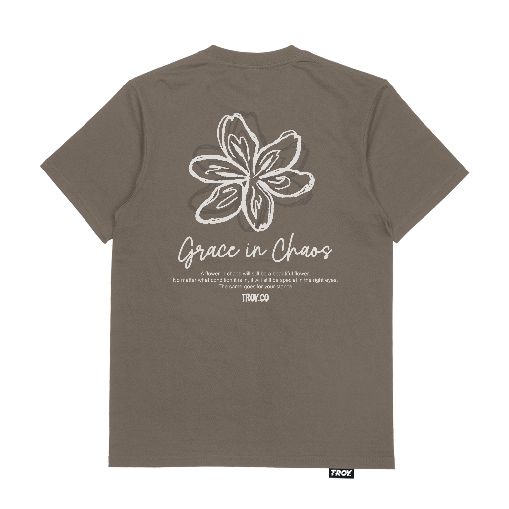 Troy Company Tshirt Maple Brown Grace in Chaos - Kaos Lengan Pendek Kaos Coklat Maple MTD 3472