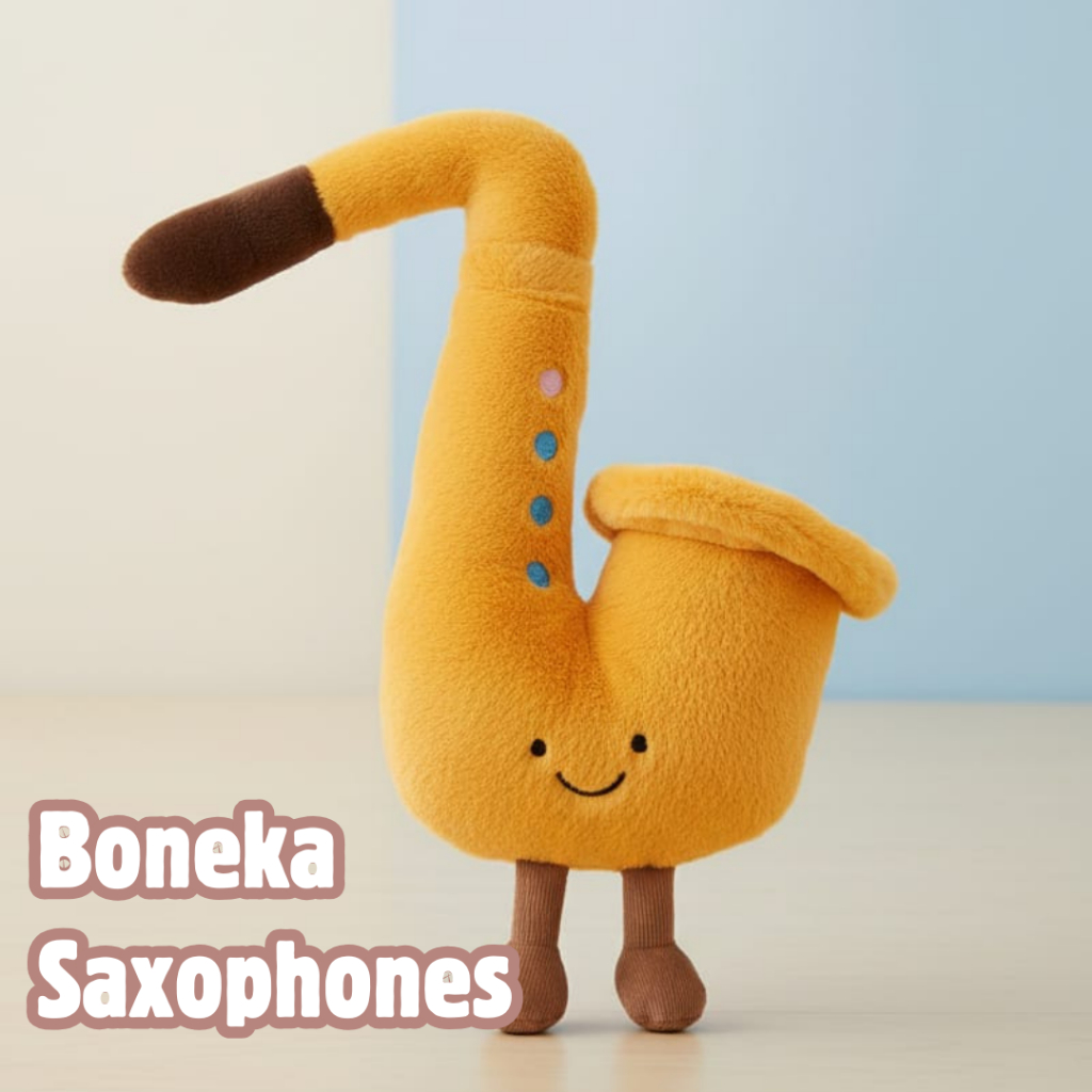 Boneka | Boneka Musik | Boneka Alat Musik Saxophones | Hadiah Lucu | Kado Lucu