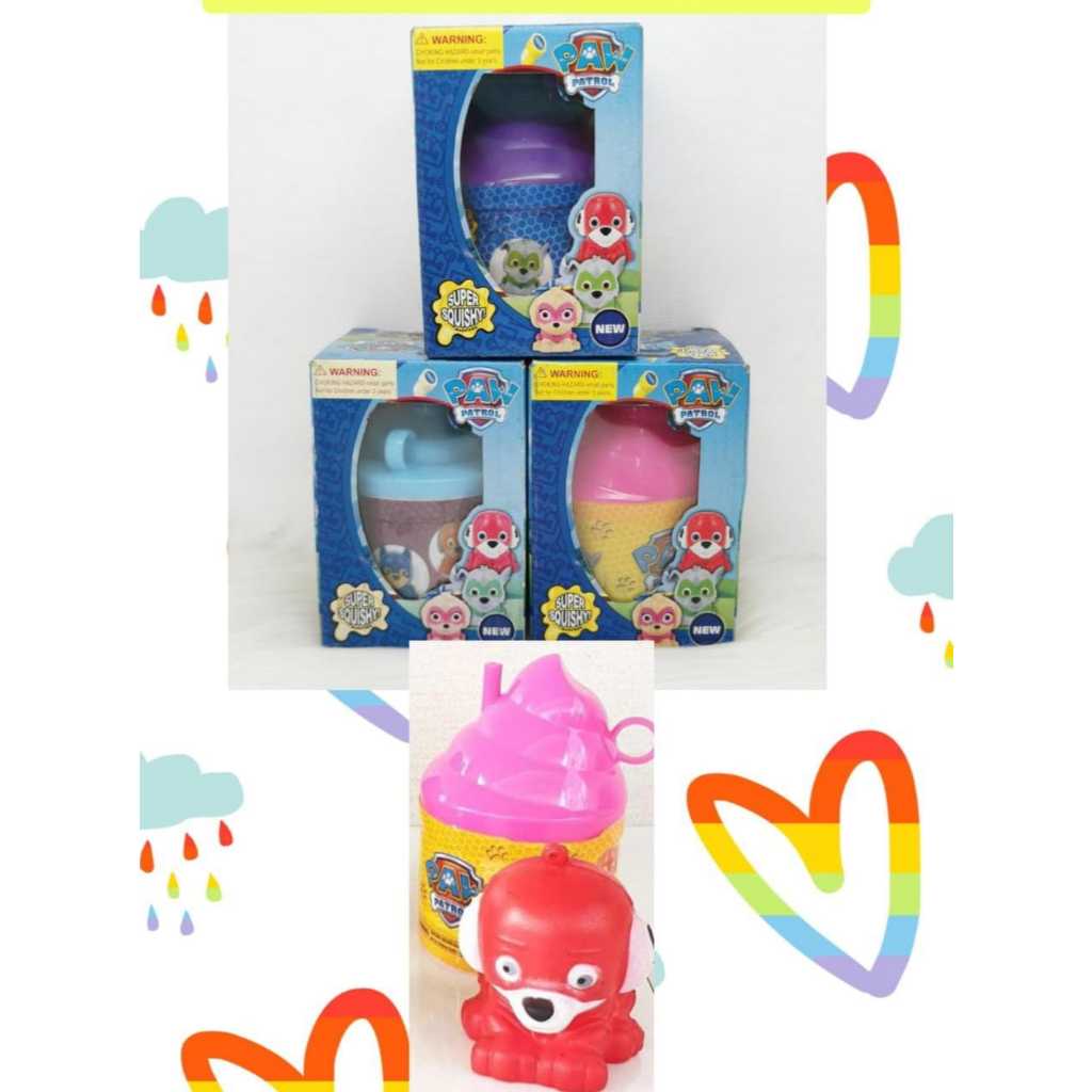 Mainan Anak Squishy Es Krim Unik Bentuk Paw Patrol Squishy Box Lucu