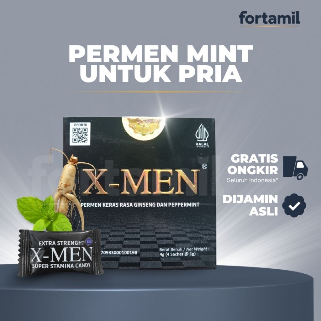 Permen X Men Herbal Alami Suplemen Pria Aktif