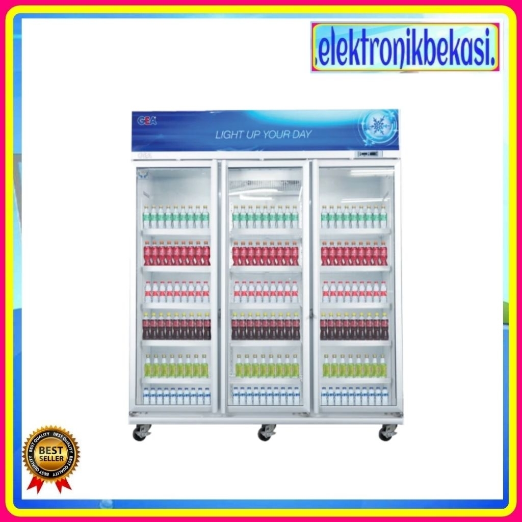 SHOWCASE GEA EXPO 1300 / LEMARI PENDINGIN GEA 1300 LITER 3 PINTU EXPO-1300 GEA SHOWCASE CHILLER