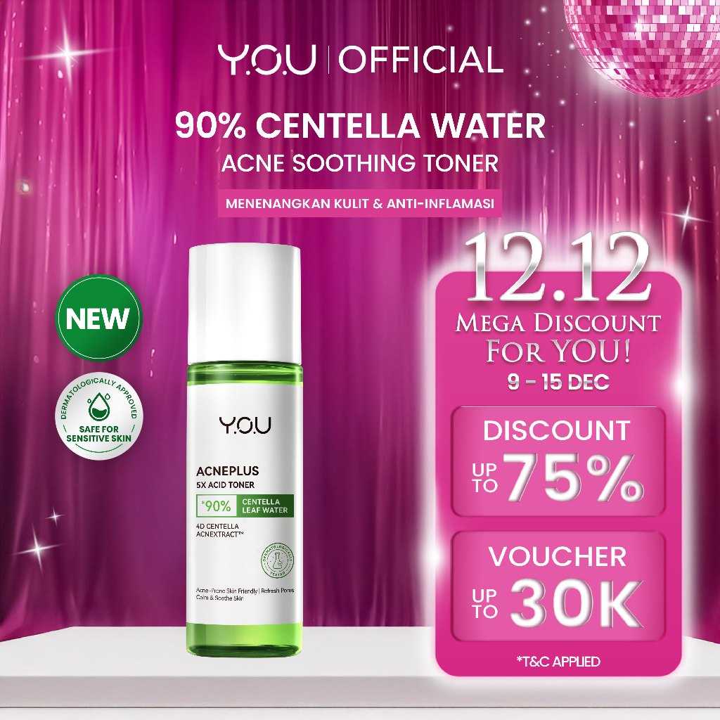 [NEW] YOU AcnePlus 5X Acid Toner Toner Acne Kulit Berminyak Berjerawat Obat Jerawat