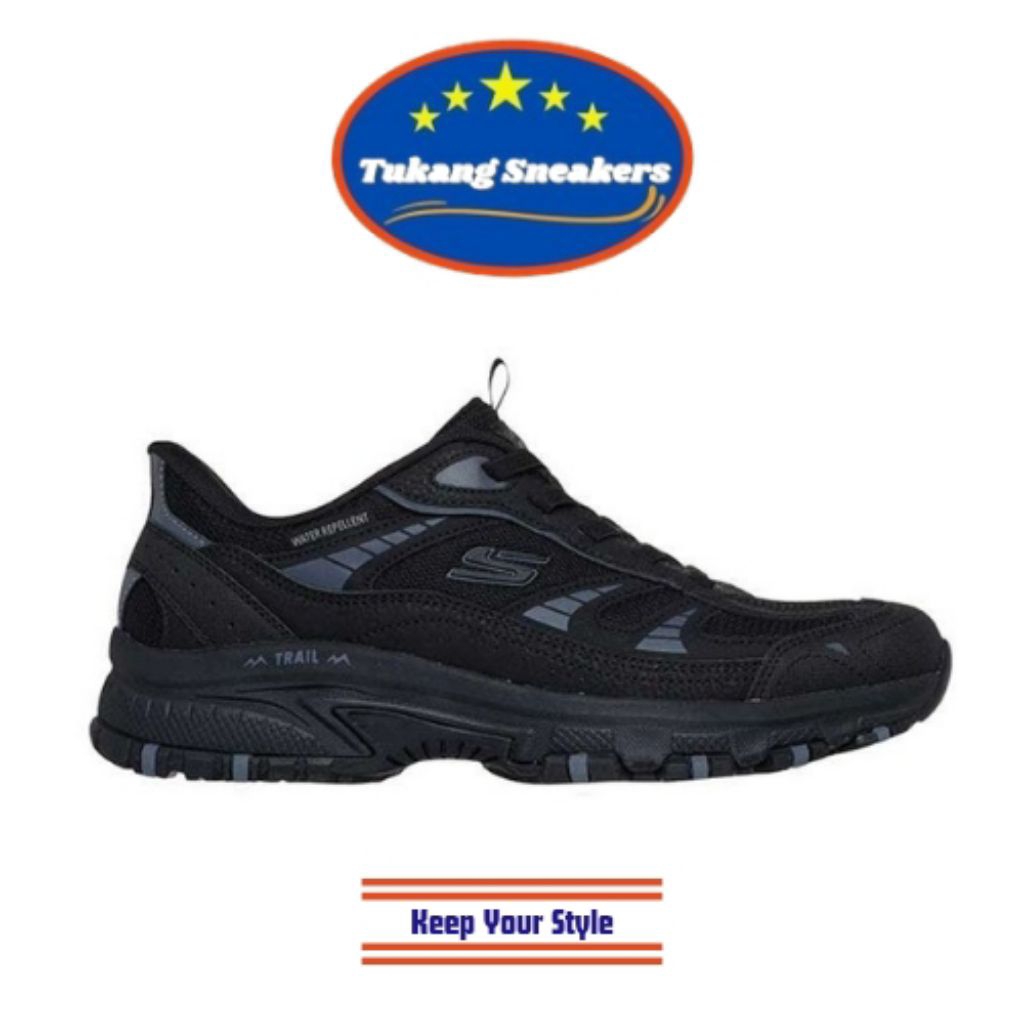 Sepatu Outdoor Pria Skechers Hillcrest Black SKE237753BBK