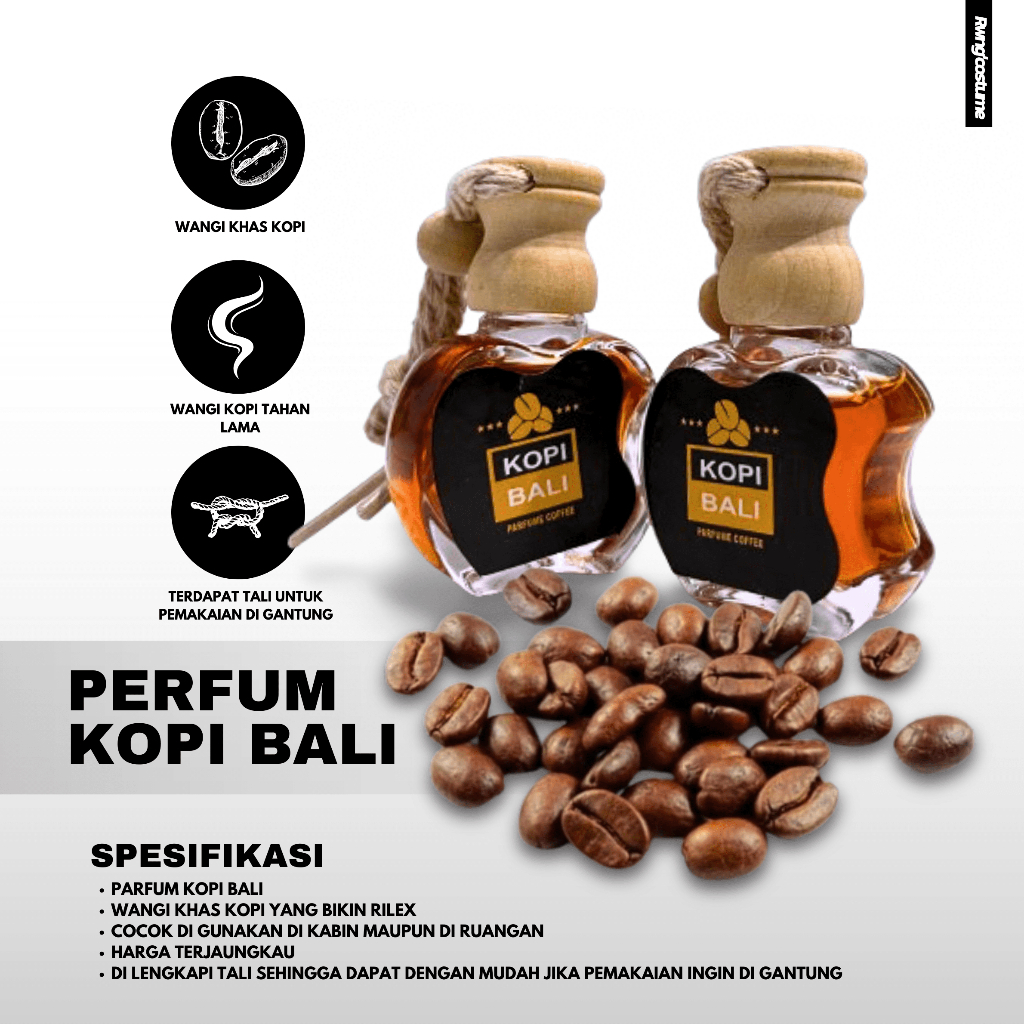 Parfum Kopi Bali BOTOL Apel - Pengharum Mobil Gantung Kopi Bali ORIGINAL murah