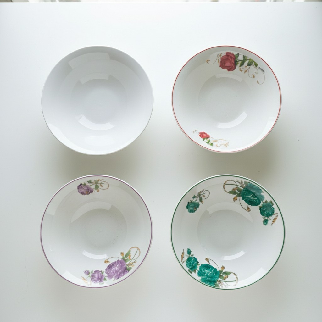 Mangkok Keramik Motif Kembang Morito Uk Sedang Mangkok Soto Polos