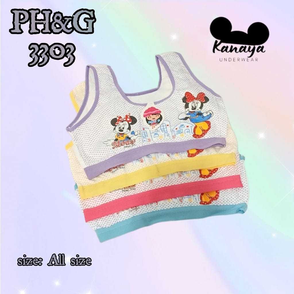 (3 PCS) MNISET ANAK SD PHG / MINISET ABG MOTIF MINNIE MOUSE BAHAN ADEM - 3303