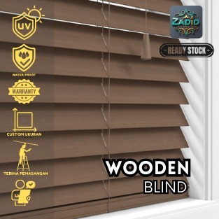 Wooden Blind  25mm – Tirai Jendela Kayu Anti Lembab