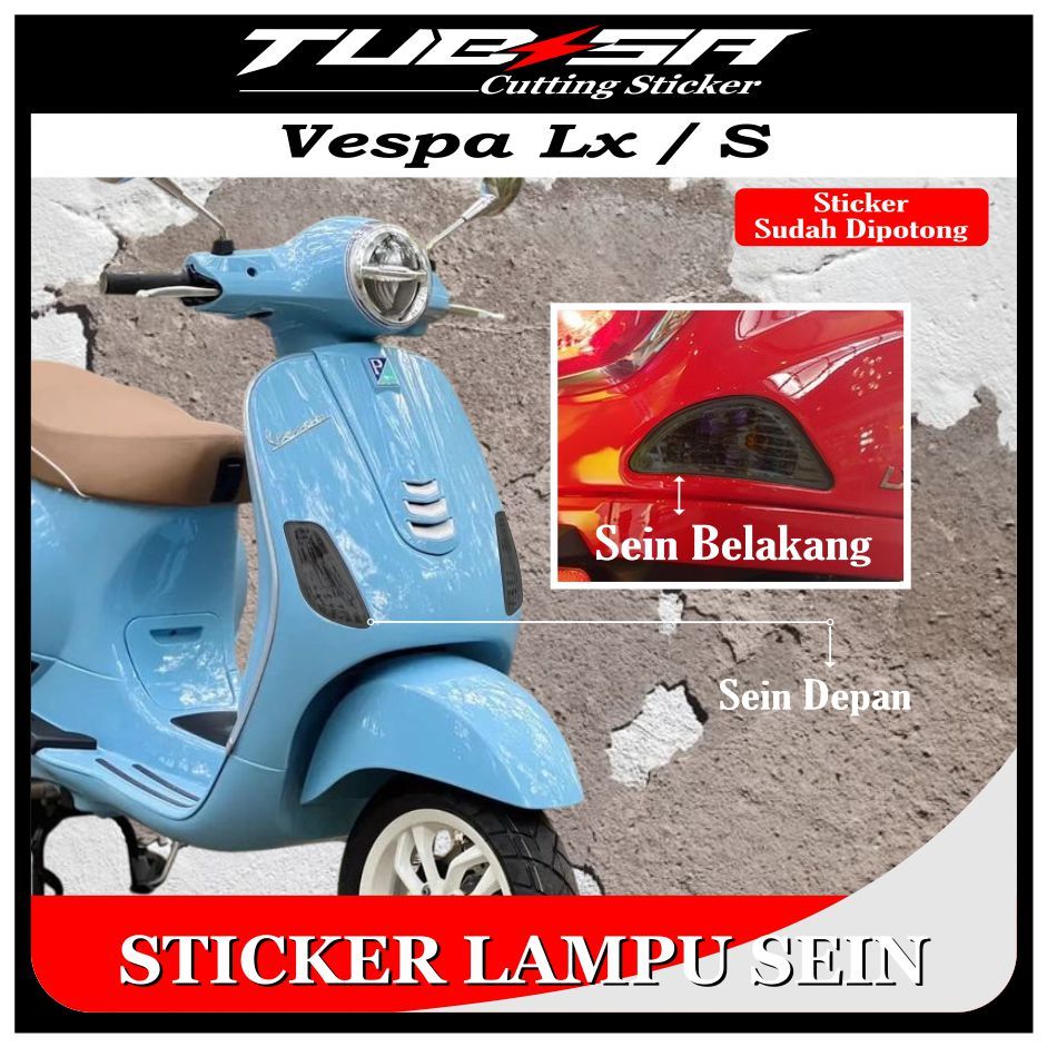 Stiker Lampu Sein Vespa LX / S 125/150 | Stiker Lampu Sein Vespa LX |  Stiker Pelindung Lampu Sein V