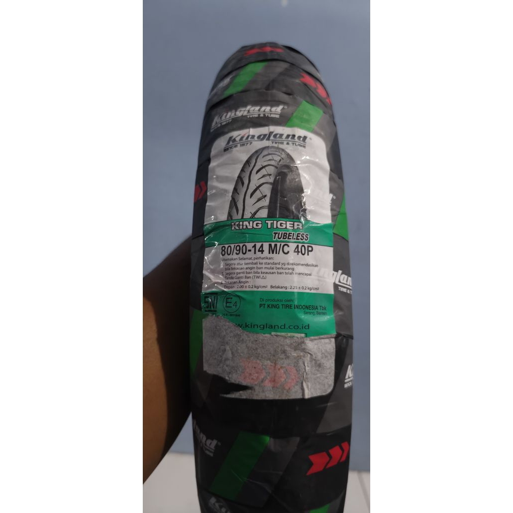 Ban Tubeless 80/90 14 Kingland King Tiger. Ban Kingland King Tiger Ukuran 80/90 RING 14 Tubeless BFA