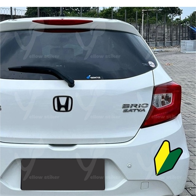 Cutting Sticker Bumper Mobil Jdm WAKABA MARK Stiker Mobil New Driver Variasi Keren