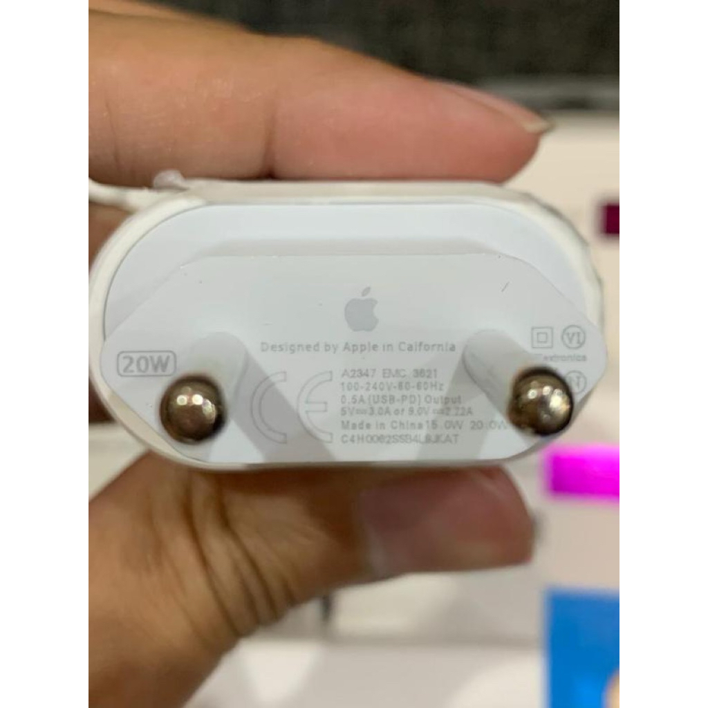 Kepala Charger Iphone 20W ori + kabel type-c to lightning