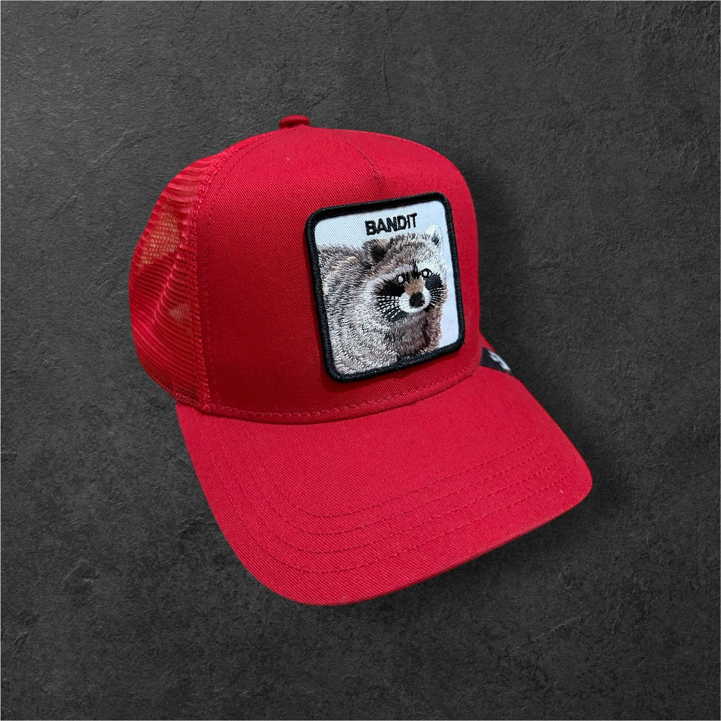 Topi Trucker 9e0rtex BANDIT Merah (tampak baru)