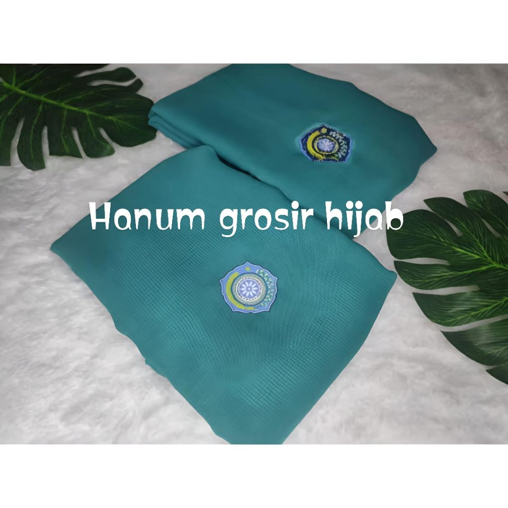 Hijab/jilbab/segi empat PKK/bordir/warna PKK Nasional/tepi neci/wolsum