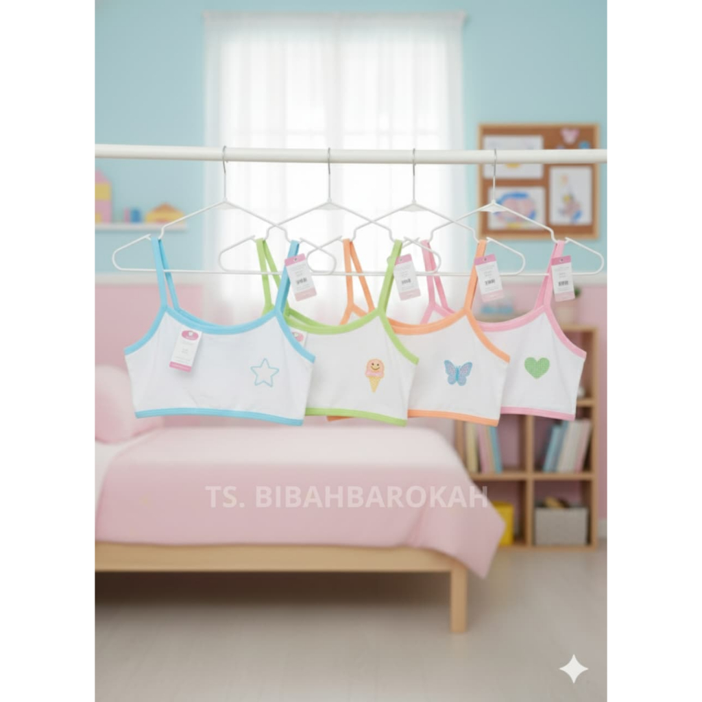 Grosir 1 Lusin (12 Pcs) Miniset Anak Perempuan / Remaja / BH Remaja Putri / Miniset Anak Cewek ABG