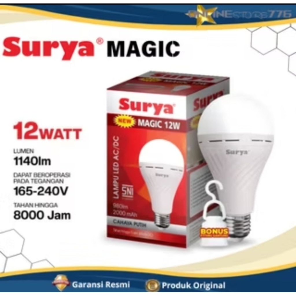 Lampu Magic Surya 12 Watt Lampu emergency 12 Watt Surya