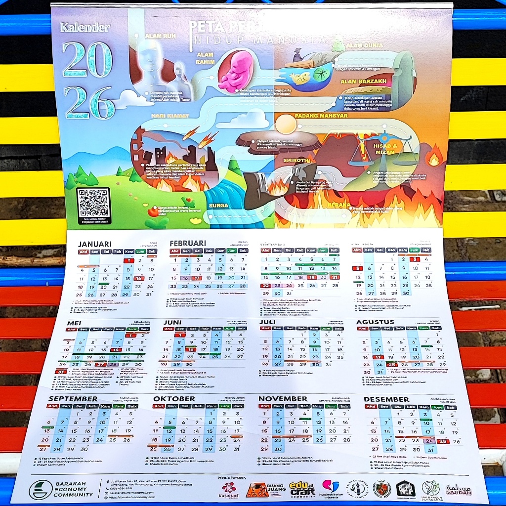Kalender Hijriyah 2026 1447-1448 H | Kalender Islam 2026 Masehi | Kalender Edukasi Islam Pendidikan