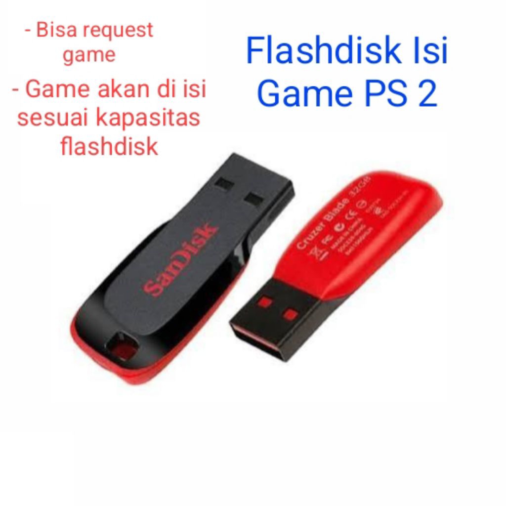 FlashDisk Isi Game PS2 16 GB/ Bisa Request Game
