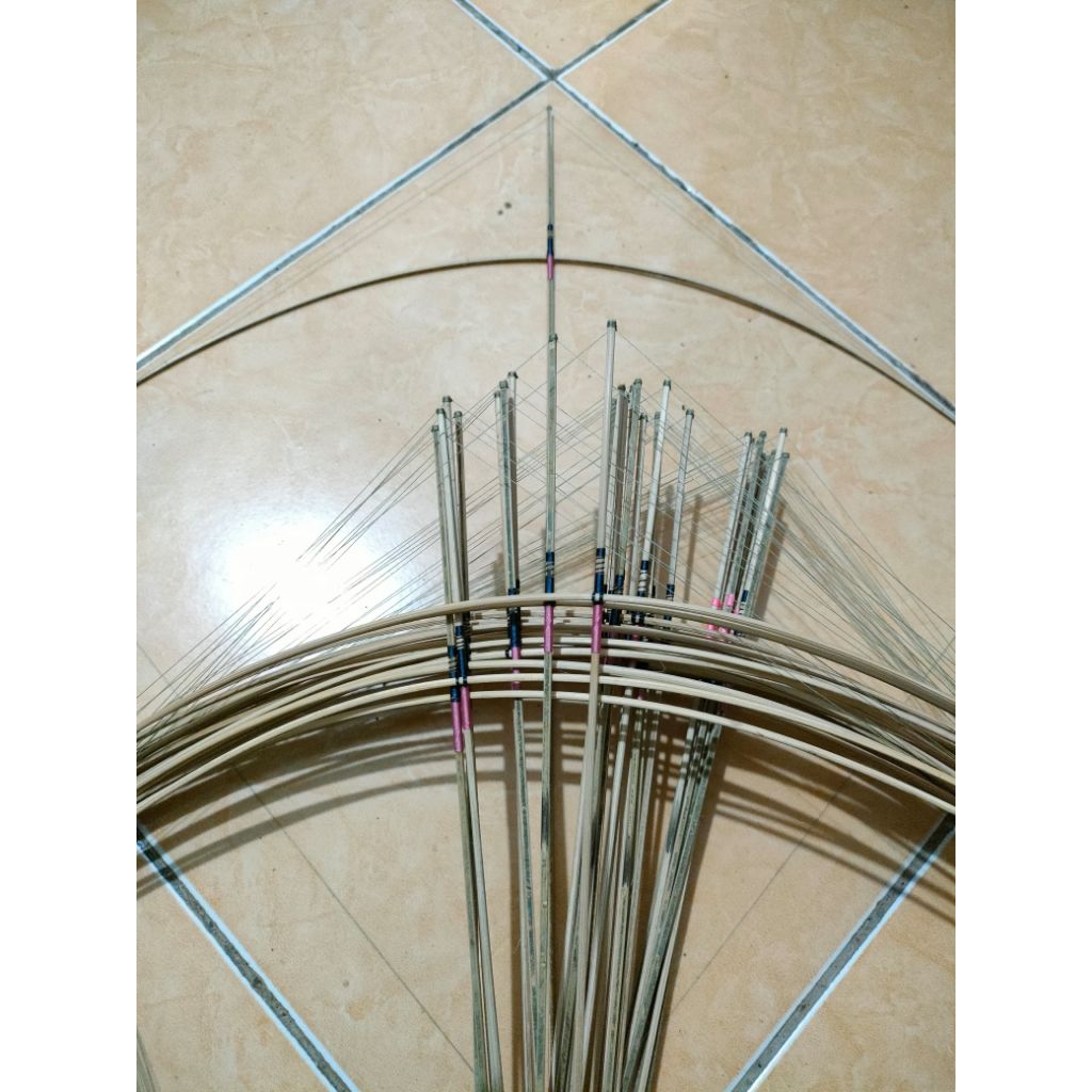 arkhu/rangka layangan super sukhoi bambu petung lilit 2 isi 100 pcs