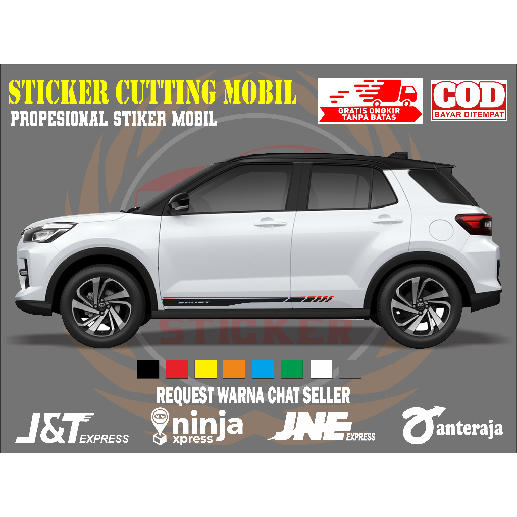 sticker mobil raize sticker mobil toyota raize stiker mobil raize keren sticker variasi body mobil