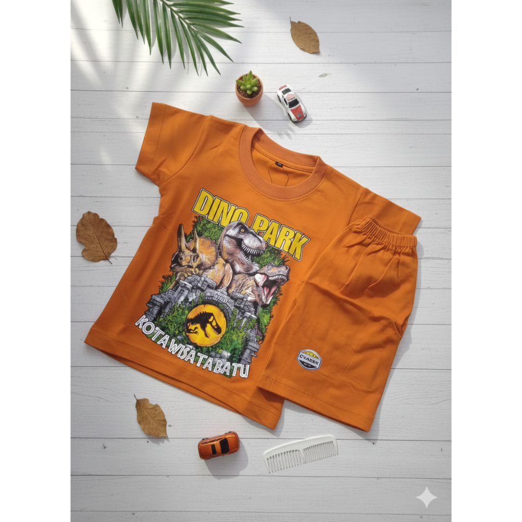 Setelan Baju Celana Anak Laki Laki Perempuan Katun Murah Oleh Oleh Khas Kota Batu Malang Usia 1-6 ta