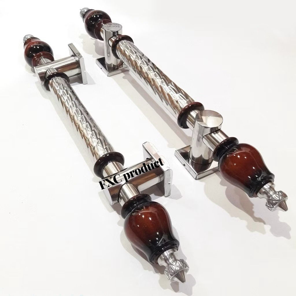 Handle Pintu Rumah 50 Cm Gagang Pintu Kayu Jati Tarikan Pintu Kupu Tarung Pegangan Pintu Minimalis