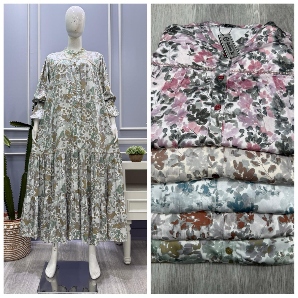 Original by salvina Midi/gamis model terbaru terlaris