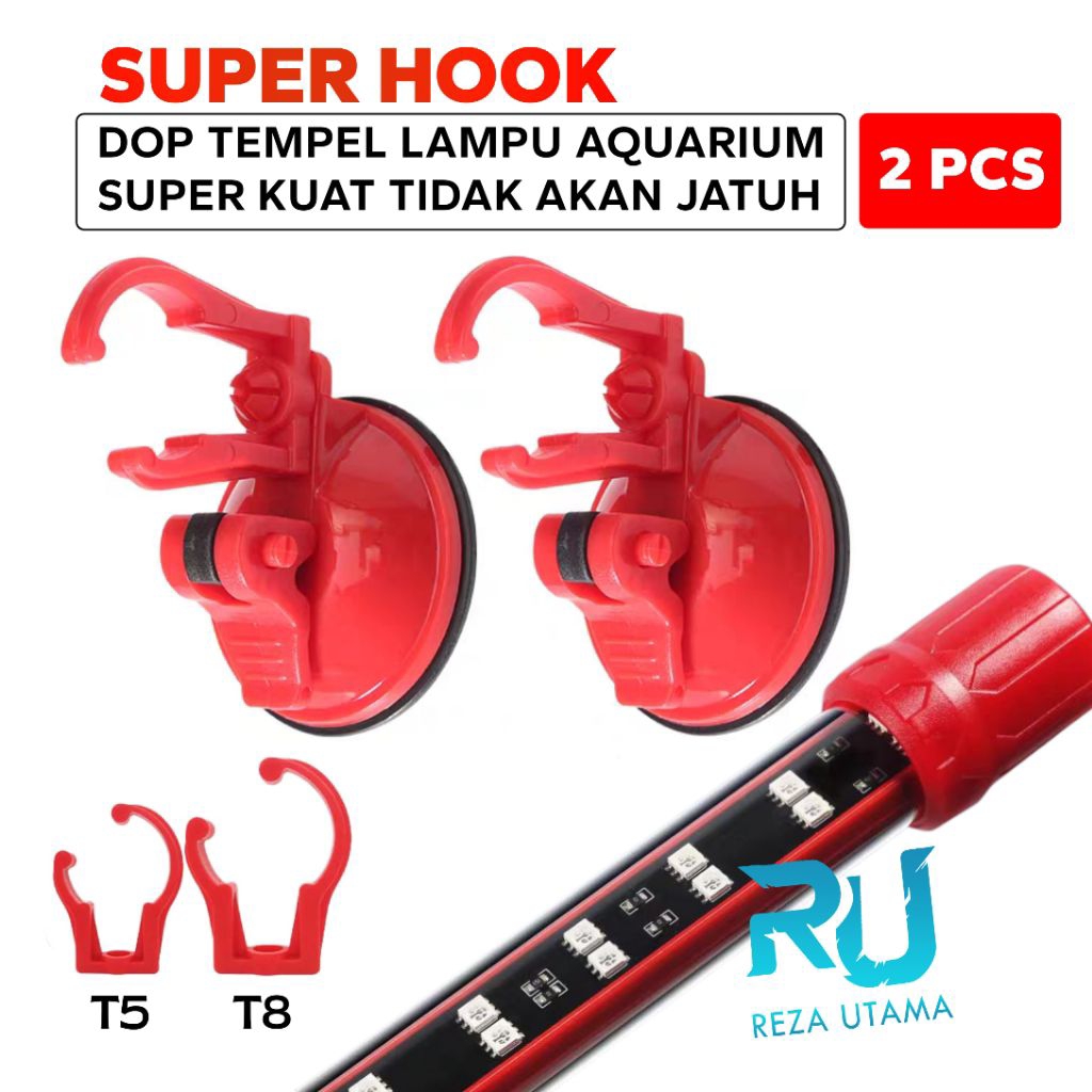 SUPER HOOK gantungan lampu aquarium Pro red dan tanning