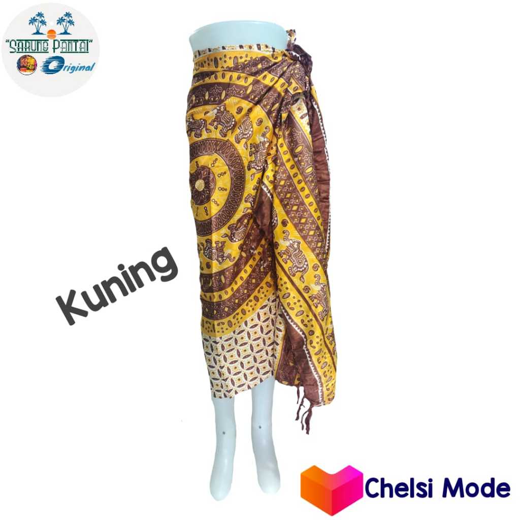 Kain Bali Pantai - Kain Bali Motif Mandala Gajah Baru Standar - Sarung Bali - Sarung Bali Pantai