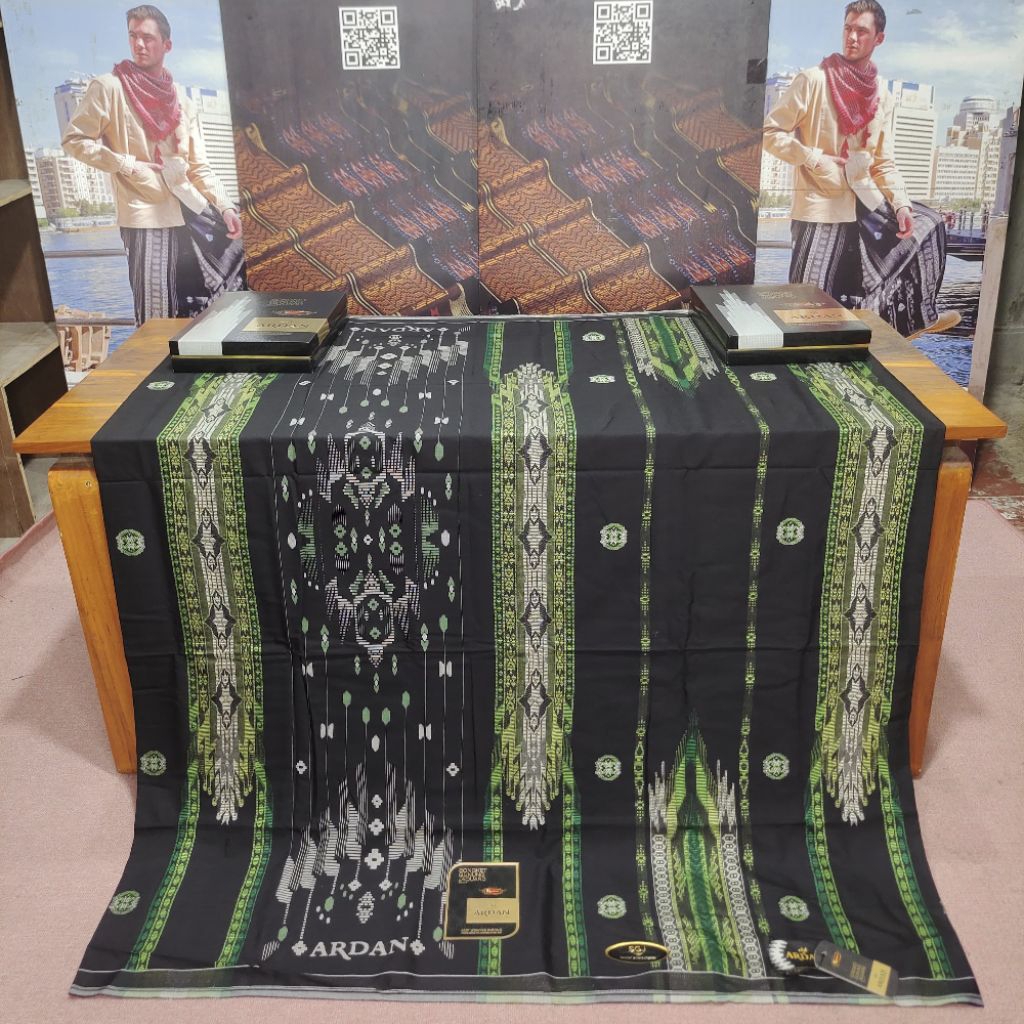 SARUNG ARDAN SGJ GOLD TYPE SGJ GOLD HITAM HIJAU