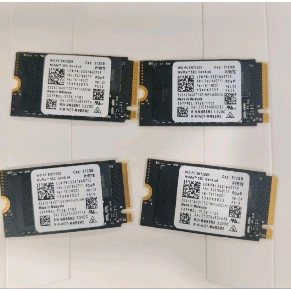 SSD 512GB NVME 2242 PCIe Gen 4 Oem Copotan Laptop Baru tanpa dus
