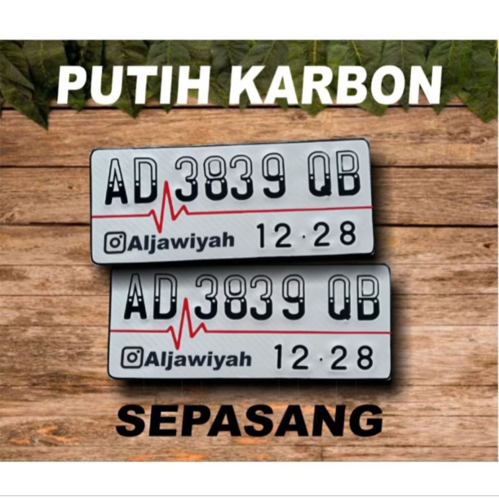 01. PLAT NOMOR CUZTOM, PLAT NOMOR MOTOR KECIL BISA SATUAN ATAU SEPASANG  PLAT MOTOR BAUT TANAM, plat