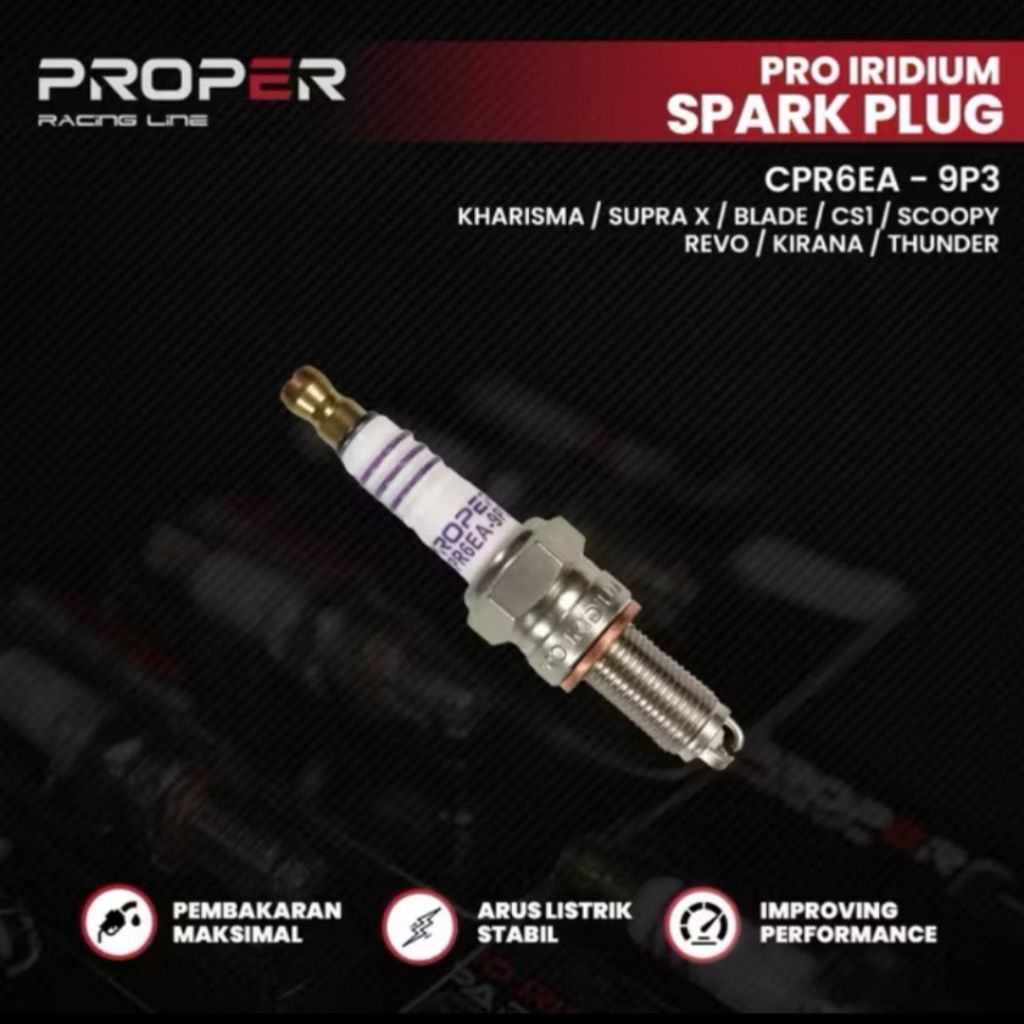 Proper Racing Line Pro Iridium Sprak Plug Busi Karisma Supra x Blade CS 1 Scoopy Revo Ori Original P